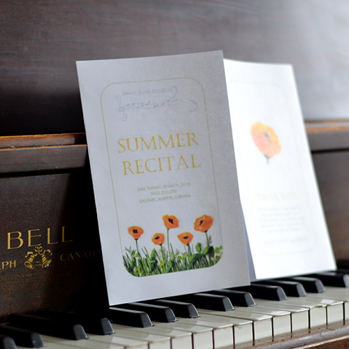 Spackalicious Designs Gallery Image, Links to Music Studio Recital Stationary Design Experience