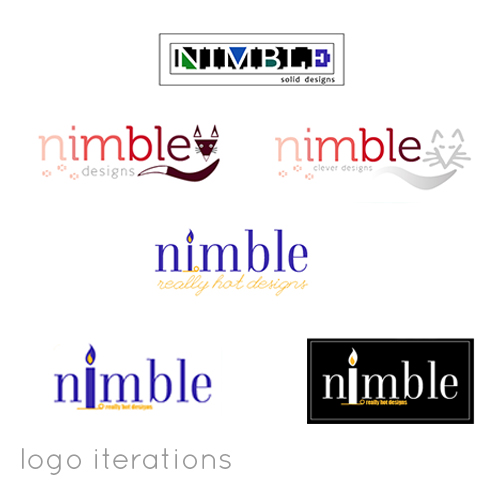 image of the Nimble logo iterations Julie made for a class project