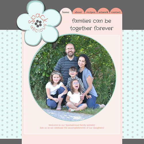 Spackalicious Designs Gallery Image, Links to Julie's First Website from Scratch Experience