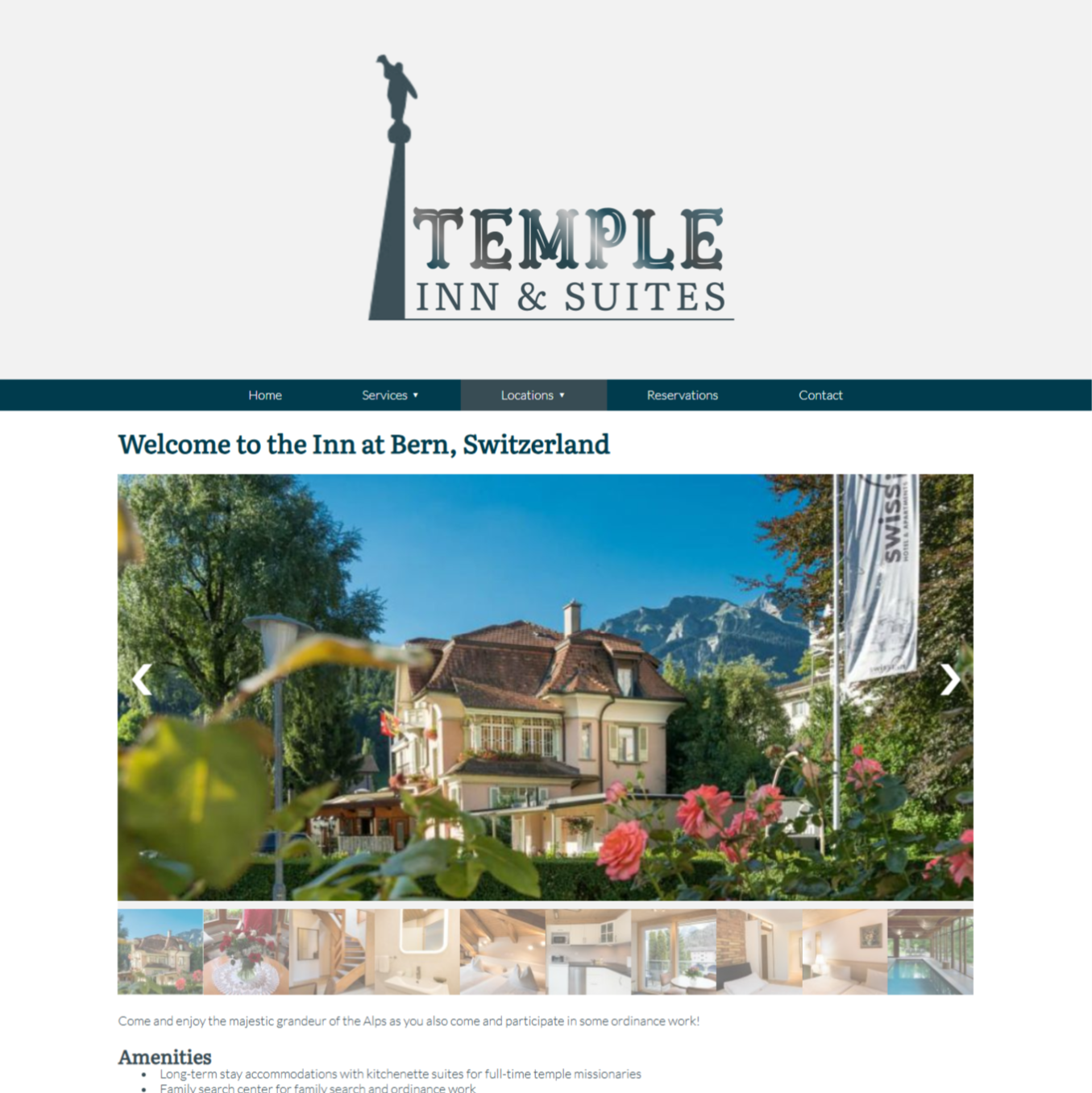 Spackalicious Designs Gallery Image, Links to information about a class project making a fictitious temple accommodations site