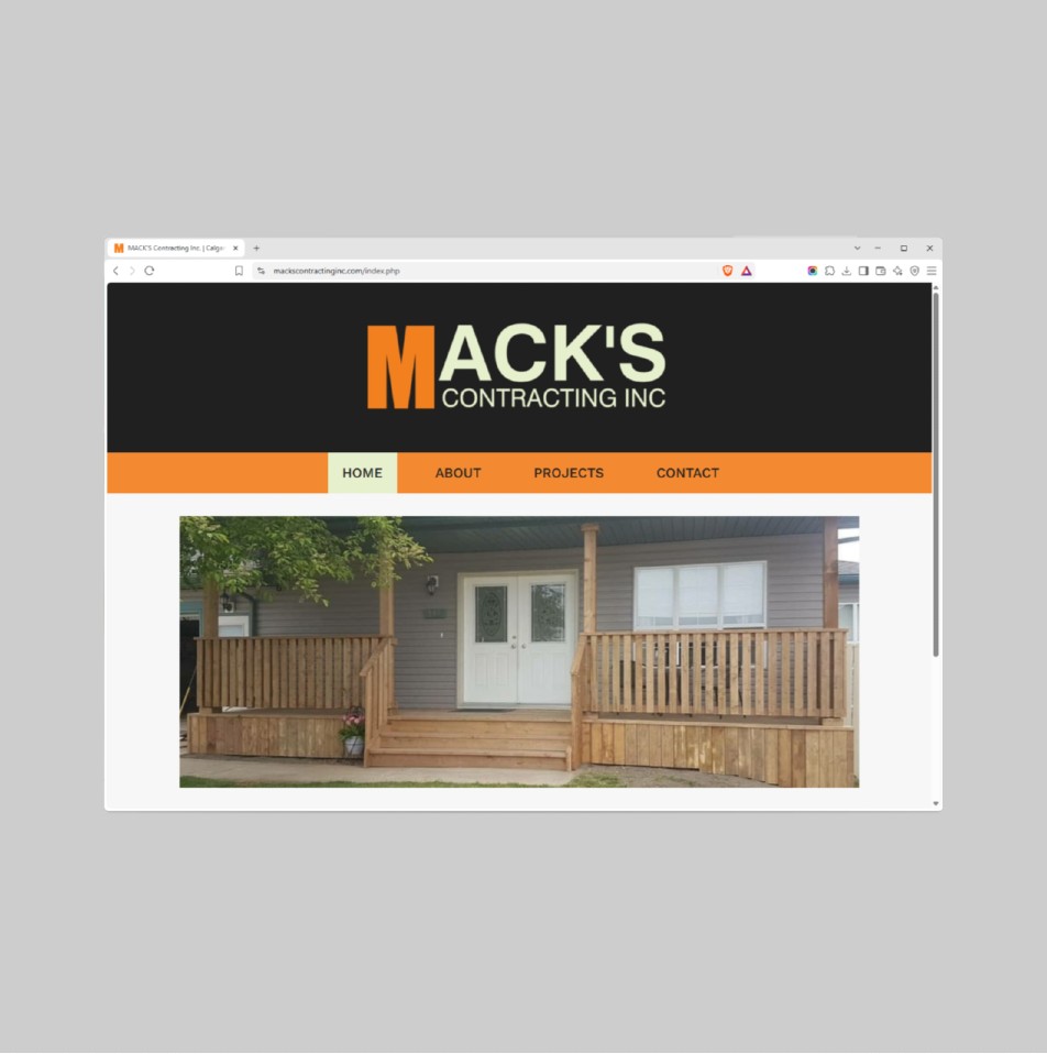 Spackalicious Designs Gallery Image, Links to information about the Mack's Contracting website