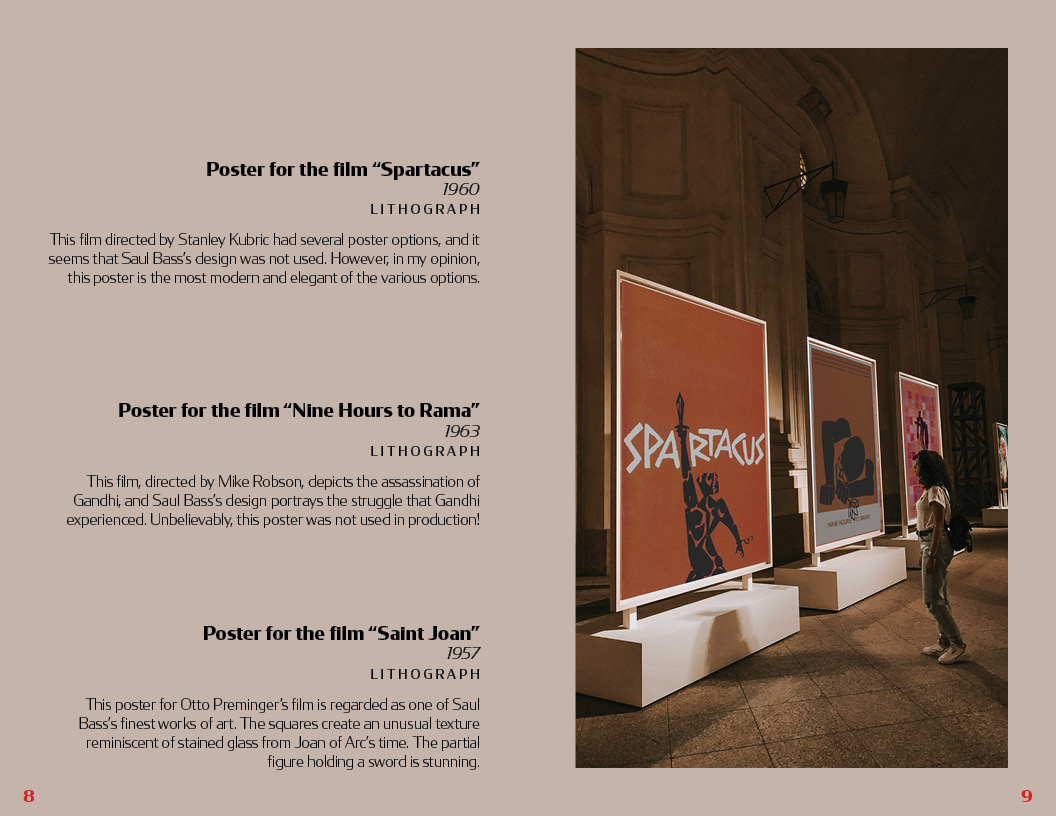 Fictitious Saul Bass gallery mailer image