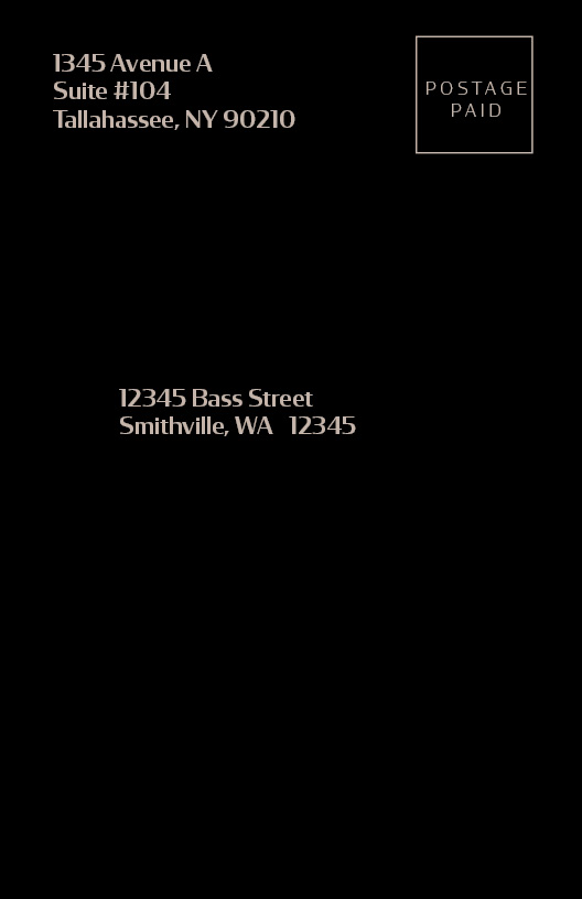 Fictitious Saul Bass gallery mailer image