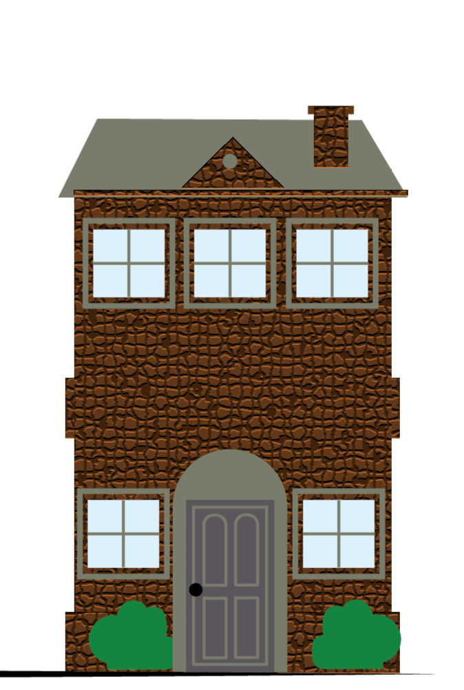 The townhouse from Julie's class project using Adobe Illustrator to make a city scene.