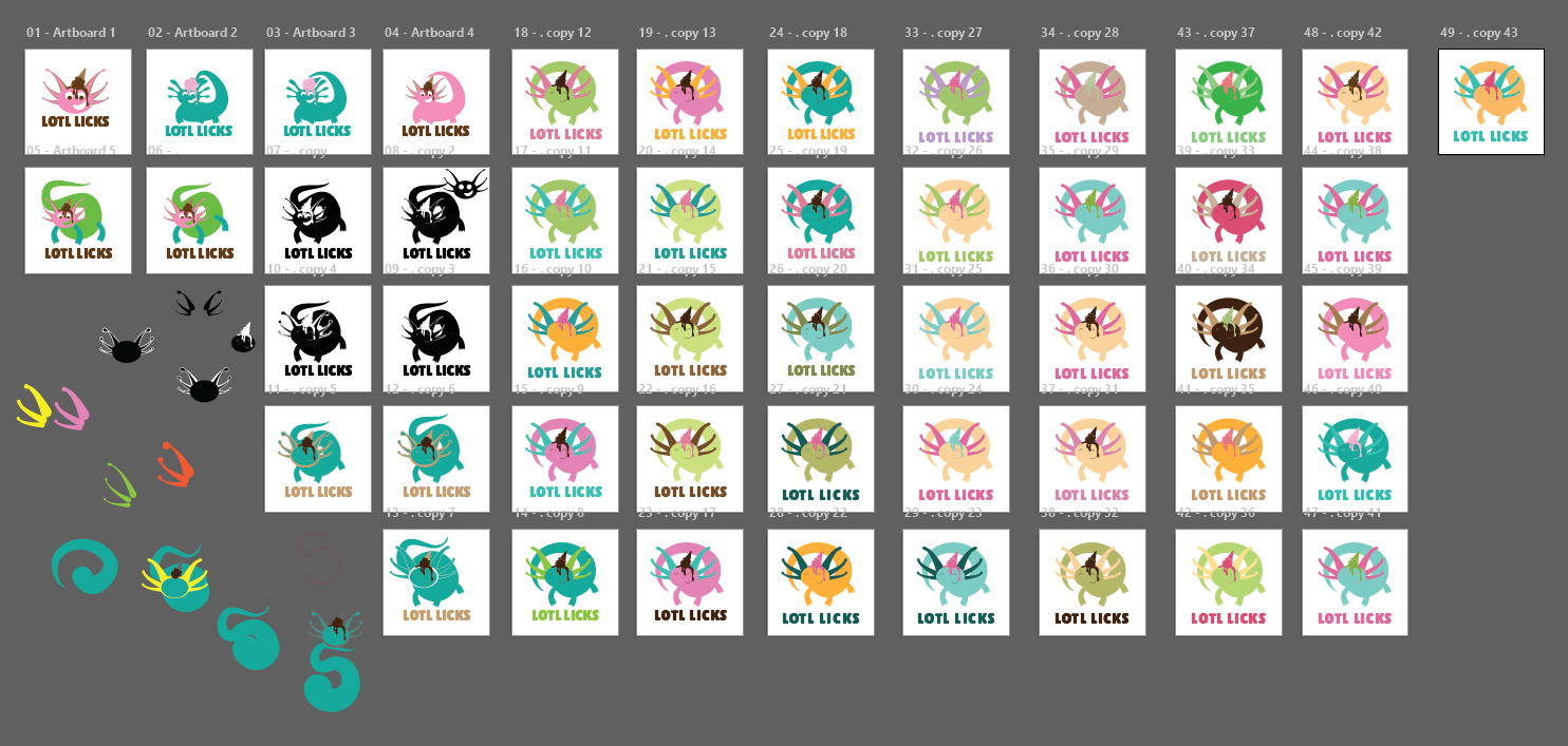 Lotl Licks Ice Cream Shoppe Logo Design Process