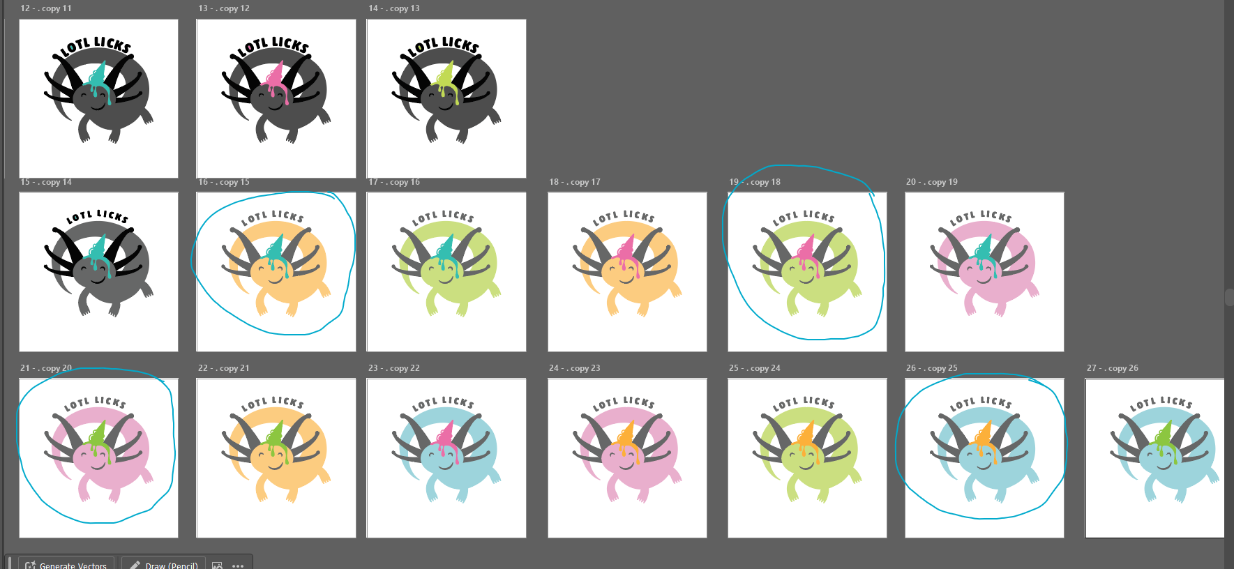 Lotl Licks Ice Cream Shoppe Logo Design Process