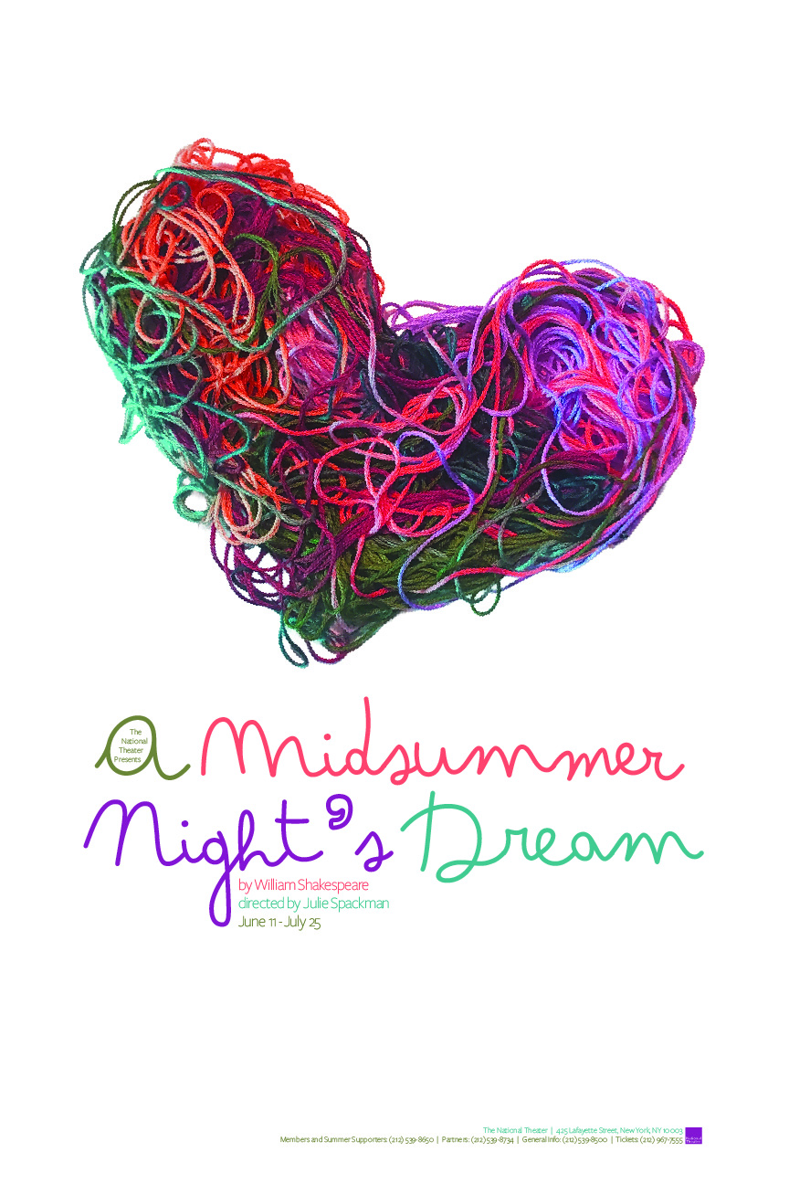 Posters designed by Julie Spackman for Shakespeare's Midsummer Night's Dream