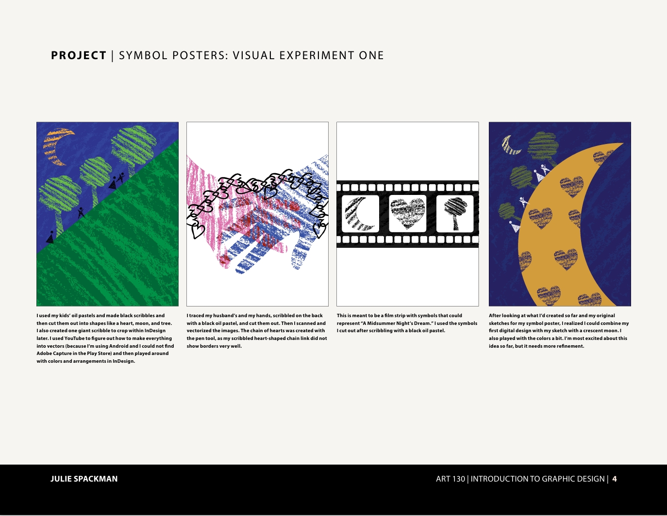 Posters designed by Julie Spackman for Shakespeare's Midsummer Night's Dream