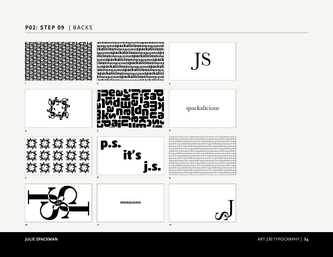 Design Process for Julie's Business Cards
