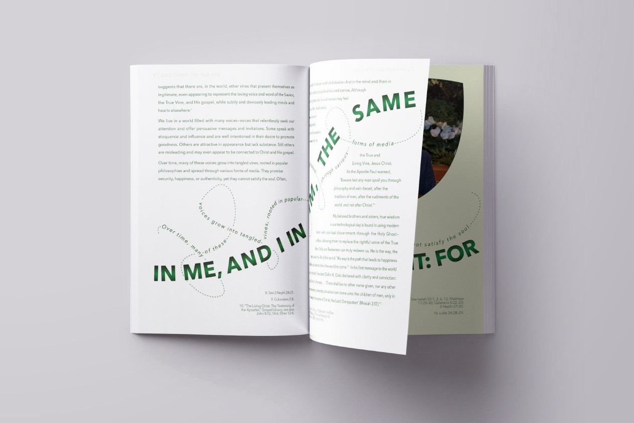 Images from the Design Process to create a 7x10 Booklet of a Conference Talk